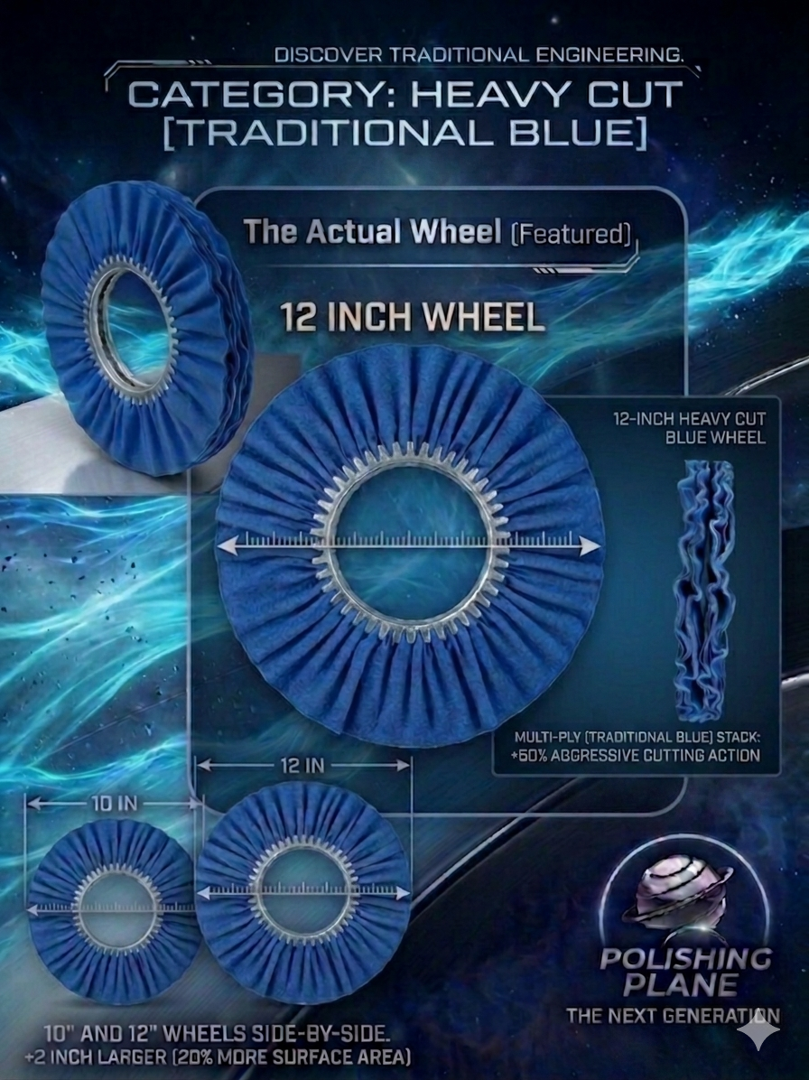 Polishing Planet 12-Inch [Blue Traditional] Aero-Cool™ Heavy Cut