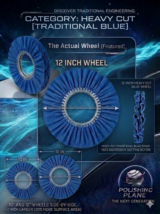 Polishing Planet 12-Inch [Blue Traditional] Aero-Cool™ Heavy Cut