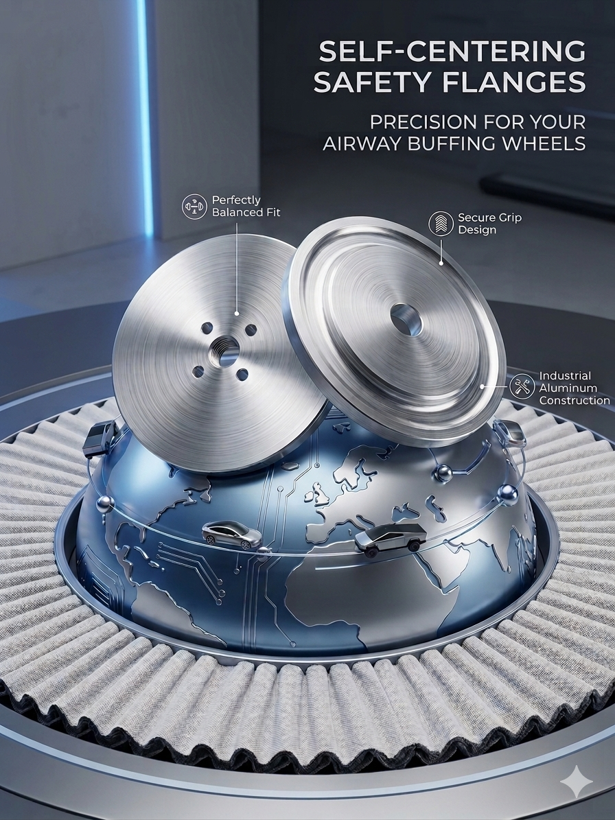 Premium 3-Inch Self-Centering Safety Flanges for Airway Buffing Wheels
