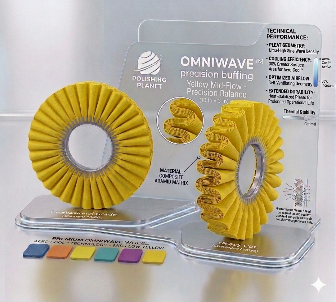 Polishing Planet 10-Inch Omniwave™ [Yellow] Mid-Flow - Composite Aramid Matrix