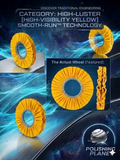 Polishing Planet 10-Inch Aero-Cool™ [High-Visibility Yellow] Medium Cut Wheel