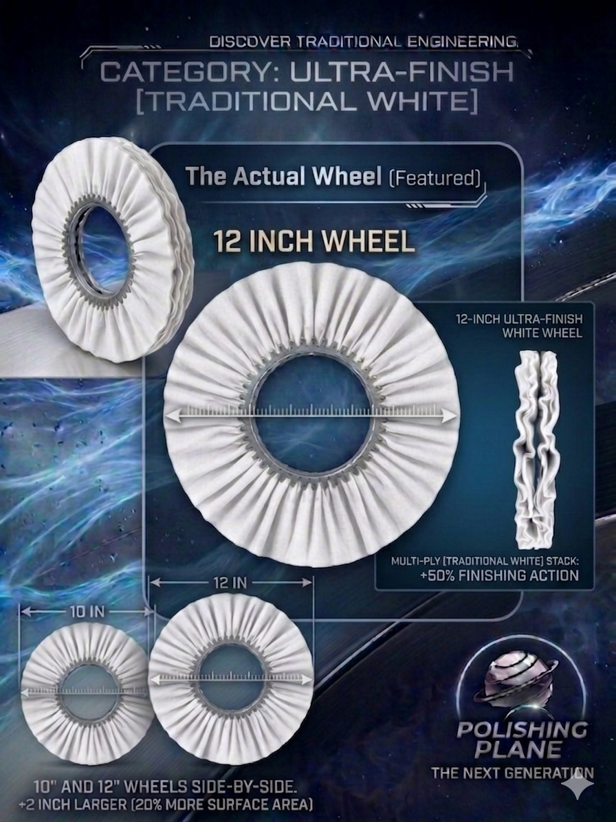 Polishing Planet 12-Inch [Traditional White] Aero-Cool™ Ultra Finish