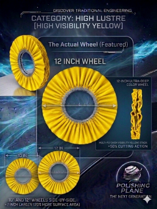 Polishing Planet 12-Inch [High Visibility Yellow] Aero-Cool™ Medium Cut